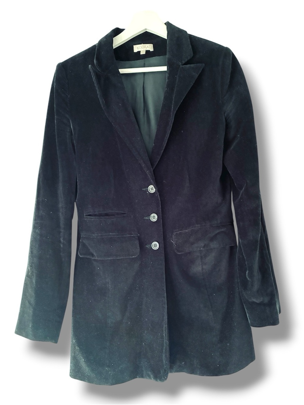 Kookai equestrian black Velvet Blazer Jacket